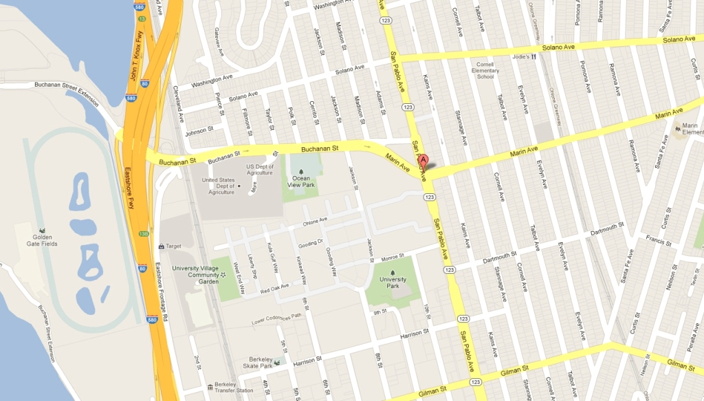Click Image for directions to the Farm: San Pablo Avenue and Marin, in Albany, CA