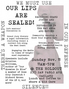 Resisting Grand Juries and State Repression @ The Holdout | Oakland | California | United States