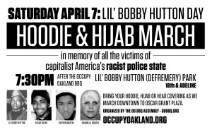 HOODIE & HIJAB MARCH following this Saturday’s BBQ – April 7 – 7:30pm