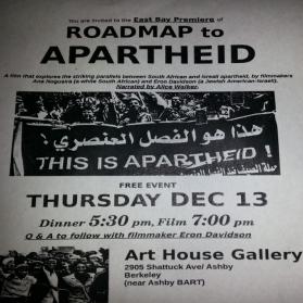 Roadmap To Apartheid East Bay Premiere @ Art House Gallery | Berkeley | California | United States