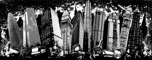cityscape graphic of Oaklands skyline by Geremy George