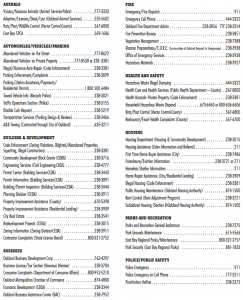 City Contact Information - Occupy Oakland