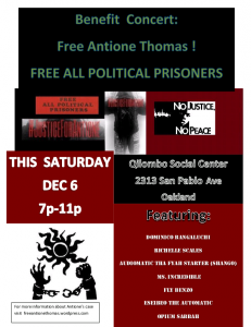 Benefit Concert: Free Antione Thomas! @ Qilombo | Oakland | California | United States