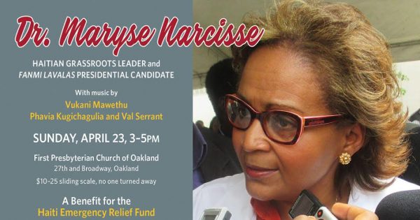 Benefit for the Haiti Relief Fund: Dr. Maryse Narcisse @ First Presbyterian Church | Oakland | California | United States