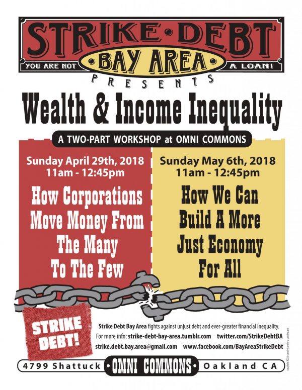 Wealth & Income Inequality Seminar - Strike Debt Bay Area @ Omni Commons, Disco Room (upstairs) | Oakland | California | United States