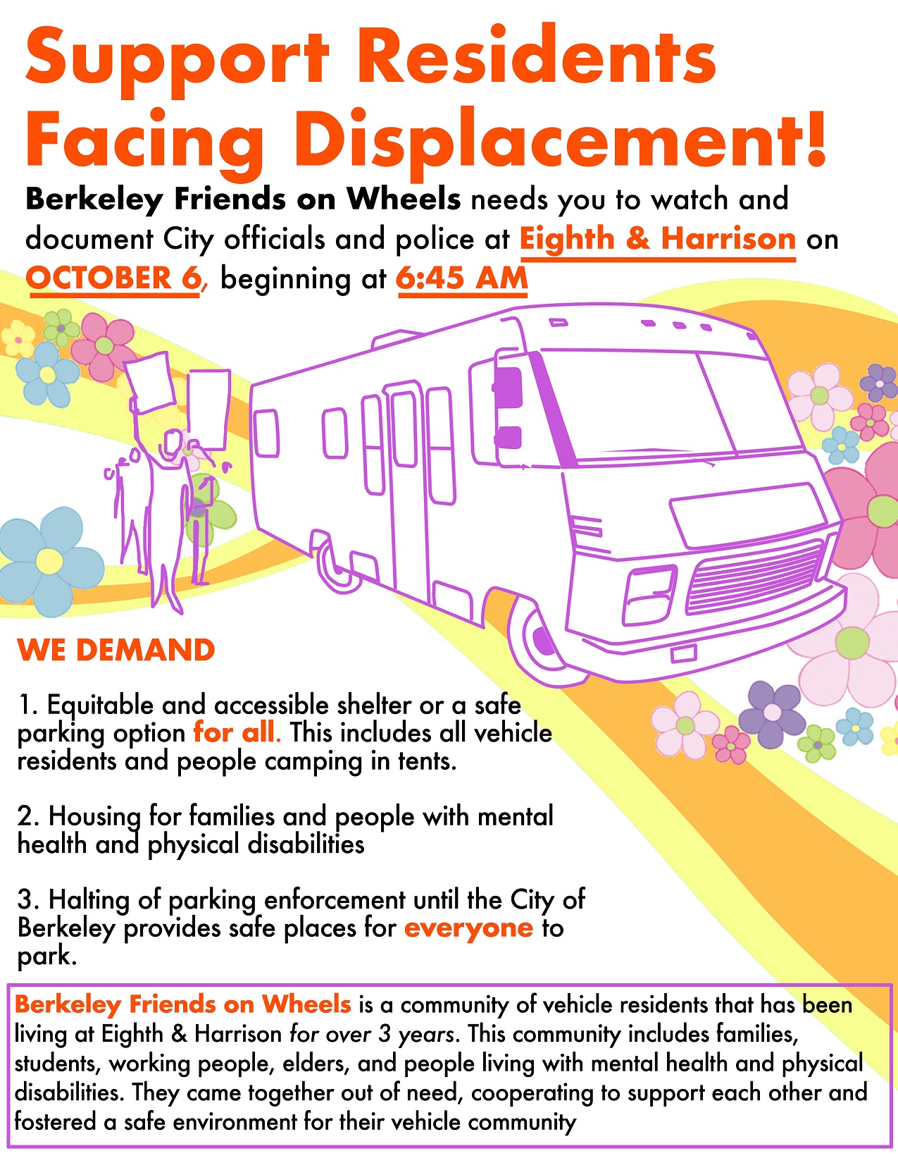 Berkeley Friends on Wheels - Resist Displacement!